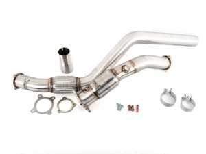 ES#3970647 - 021617ecs01KT - Audi B8 A4/A5 High Flow Catalytic Converter And 3.0" Downpipe Kit  - (NO LONGER AVAILABLE) - Unleash up to 27 WHP with an ECS High Flow 200 Cell Catalytic Converter and Downpipe -- Includes complete install kit - ECS - 