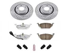 ES#3990450 - K839-26 - Power Stop Z26 Street Warrior Front Brake Kit (280mm) - A high-performance front axle upgrade featuring drilled & slotted rotors and extreme-temperature carbon-fiber ceramic pads. - Power Stop - Volkswagen