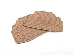 ES#120828 - 51470427563 - All Weather Rubber Floor Mats - Cream Beige - (NO LONGER AVAILABLE) - Rubber mats keep liquid from soaking in. - Genuine BMW - 