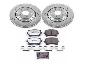 ES#3989917 - K4562-26 - Power Stop Z26 Street Warrior Rear Brake Kit (310mm) - A complete performance rear brake upgrade featuring drilled & slotted rotors and high-performance carbon-fiber ceramic pads. - Power Stop - Audi Volkswagen