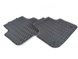 ES#3561551 - 4M1061512041 - Rear All Weather Rubber Mats - Black - Great looking & great performing mat for your Q7 - Genuine Volkswagen Audi - Audi