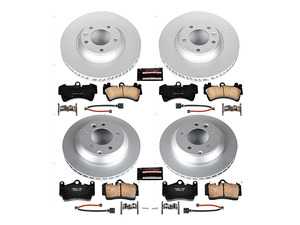 ES#3988913 - CRK4500 - Power Stop Z23 Evolution Sport Coated Front & Rear Brake Kit - (350mm/330mm) - A complete daily-driver upgrade featuring high-carbon smooth Geomet coated rotors and low-dust carbon-fiber ceramic pads. - Power Stop - Audi Volkswagen Porsche