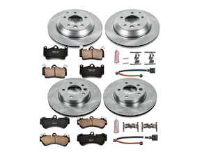 ES#3159149 - KOE4495 - Autospecialty OE Replacement Brake Kit - Front & Rear (330x32/330x28) - Stock replacement brake kit with hardware, featuring OE replacement brake rotors and ceramic pads - Power Stop - Volkswagen Porsche