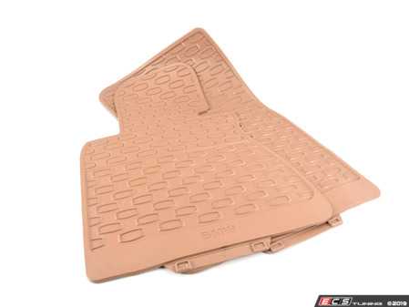 ES#120852 - 51470429233 - Rubber Floor Mats - Front, Beige - (NO LONGER AVAILABLE) - Keep your car's carpet looking new with these rubber floor mats - Genuine BMW - 