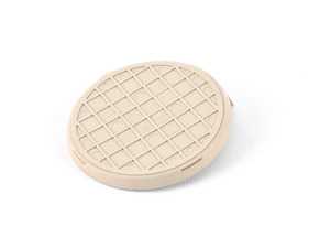 ES#323695 - 1Q086313595T - Cup Holder Insert - corn silk Beige - Keep those drinks from spilling with this rubber insert - Genuine Volkswagen Audi - Volkswagen