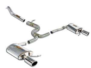 ES#4001074 - 776813KT - Cat-Back Exhaust System - Non-Resonated - For Factory Rear Valance - Stainless steel non-resonated cat-back system with dual mufflers - Supersprint - Volkswagen