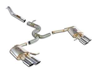 ES#4001072 - 776813-RKT - Cat-Back Exhaust System - Non-Resonated - For Golf R Estate Rear Valance - Stainless steel non-resonated cat-back system with dual mufflers - Supersprint - Volkswagen