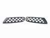 ES#3029617 - 51132410452 - Trim Cover Set With Pad - Checkered Black/White - These insert into the the side scuttle turn signal light as a decor upgrade - Genuine MINI - MINI