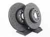 ES#3698553 - htc4898KT - Talon Front & Rear Cross Drilled & Slotted Brake Rotors - Upgrade to a slotted / cross-drilled rotor for improved braking - Hawk - Volkswagen