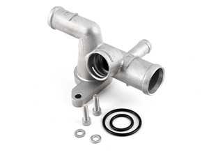 ES#3470644 - 462-121-132AP - Cast Aluminum Coolant Flange - Located on the driver side of the cylinder head, this pipe contains the coolant tempature sensor - iABED Industries - Audi Volkswagen