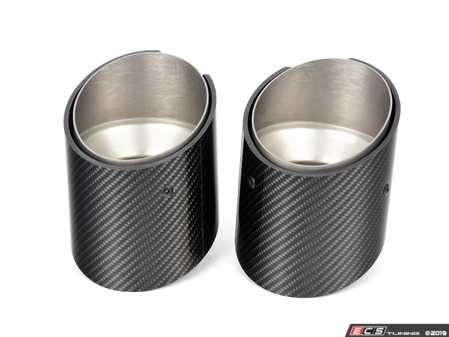 ES#4001052 - 18302464500 - M Performance Carbon Exhaust Tips - Pair - Premium carbon and titanium for the ultimate in styling! - Genuine BMW M Performance - BMW