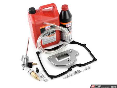 ES#3448782 - 09G398429ALMKT -  6 - Speed automatic transmission service kit - with Service Tool - Includes Liqui-Moly trans fluid, filter, drain plug with new seal, a pan gasket and the Schwaben Trans. Service Tool for a complete service. - Assembled By ECS - Volkswagen