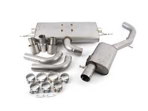 ES#2827601 - SSXAU486 - Cat-Back Exhaust System - Resonated - 3" stainless steel with dual GT100 Titanium tips - Milltek Sport - Audi
