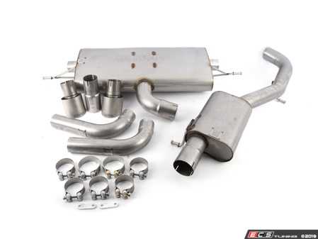 ES#2827601 - SSXAU486 - Cat-Back Exhaust System - Resonated - 3" stainless steel with dual GT100 Titanium tips - Milltek Sport - Audi