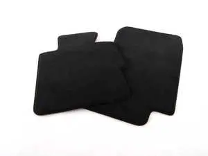 Carpeted Floor Mat Set - Black