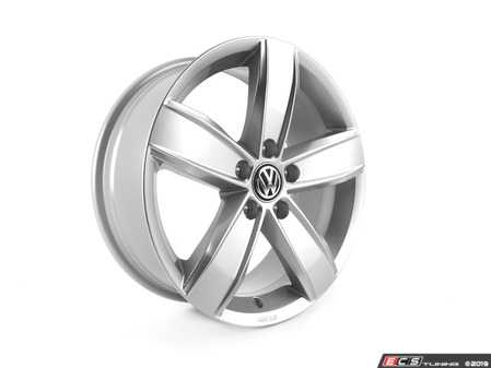 ES#3030816 - 3G0071497B8Z8 - 17" Corvara Winter Wheel - Priced Each - A striking 5-spoke design that complements your vehicle. Brilliant Silver. - Genuine Volkswagen Audi - Volkswagen