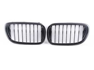 ES#3982458 - ATK-BM-0301-GB - AutoTecknic Gloss Black Kidney Grilles  - Package includes one pair of passenger and driver side direct OEM replacement front grilles - AUTOTECKNIC - BMW