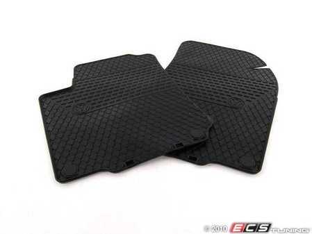ES#7925 - 1J1061501041 - Rubber Floor Mats - (NO LONGER AVAILABLE) - A set of two front rubber floor mats in black. - Genuine Volkswagen Audi - 