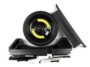 ES#3504822 - 5GE858458A1KT1 - MK7 Golf R Spare Tire Kit - Add a spare tire and the necessary tools to replace a flat tire on your MK7 Golf R - Assembled By ECS - Volkswagen