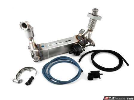 ES#3648433 - 11718576450KT - Exhaust Cooler Replacement Kit - Includes new exhaust cooler, vacuum control valve, and vacuum lines - Assembled By ECS - BMW