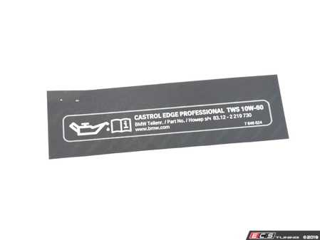 ES#2558098 - 71227846624 - LABEL M HP SYNTHETI - Genuine BMW - BMW