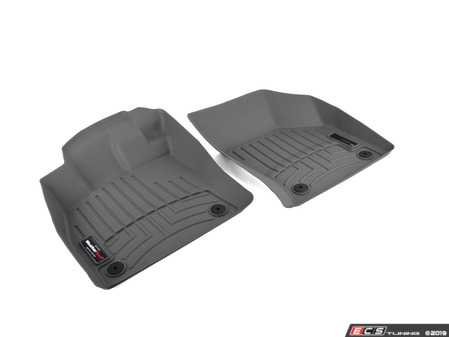 ES#2838034 - 464961 - Front FloorLiner - Grey - Laser measured for perfect fitment and ultimate protection against moisture and debris - WeatherTech - Audi Volkswagen