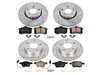 ES#3194860 - k528k3129KT - Z23 Evolution Sport Front & Rear Brake Service Kit - Includes Evolution Tru-Cast Drilled & Slotted rotors paired with Evolution Sport Pads - Power Stop - Audi