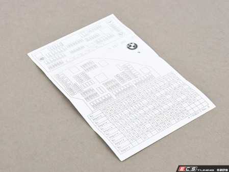 ES#2698472 - 71239267980 - MAP, FUSE GROUPING - Genuine BMW - BMW