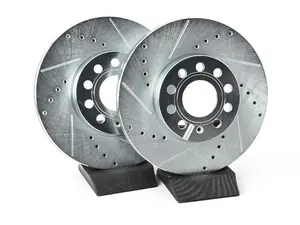 Front Cross-Drilled and Slotted Evolution Rotors - Pair (288x25)