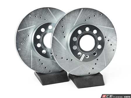ES#3155316 - EBR830XPR - Front Cross-Drilled and Slotted Evolution Rotors - Pair (288x25) - Zinc coated performance rotors - Power Stop - Audi Volkswagen