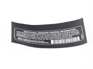 ES#2848684 - 71228644519 - "Emission Control" Label - Found in the engine bay - Genuine BMW - BMW MINI