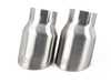 ES#3658973 - TPK0007 - Double-Walled Exhaust Tips - Brushed Silver - Pair of slash-cut double-walled 3.5 exhaust tips with 2.5" inlets - APR - Audi Volkswagen Porsche
