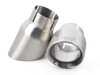 ES#3658973 - TPK0007 - Double-Walled Exhaust Tips - Brushed Silver - Pair of slash-cut double-walled 3.5 exhaust tips with 2.5" inlets - APR - Audi Volkswagen Porsche