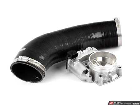 ES#3677173 - 034-112-6018KT - 74mm Throttle Body Upgrade Kit - Includes larger 74mm Porsche 997 throttle body and 034Motorsport silicone inlet hose, which allows you to retain the factory airbox - Assembled By ECS - Audi