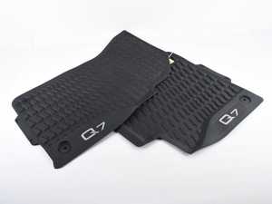 ES#3561550 - 4M1061221C041 - Front All-Weather Floor Mats - Black - Featuring the 'Q7' logo - Genuine Volkswagen Audi - Audi