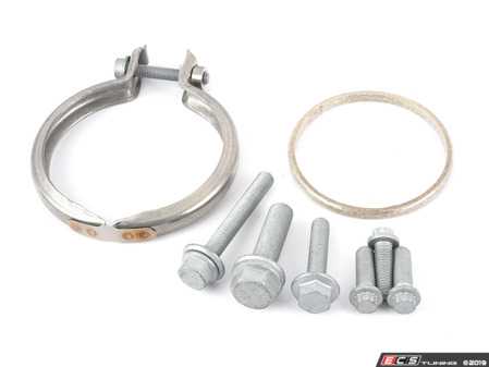 ES#4005021 - 5Q0253115BKT - Downpipe Installation Kit - Includes necessary one-time-use bolts and V-band to replace your downpipe on 4Motion vehicles - Assembled By ECS - Volkswagen
