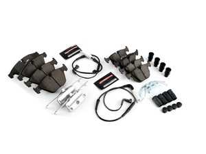 ES#3477750 - K5439-26 - Z26 Street Warrior Brake Kit - Front and Rear - Includes performance drilled and slotted rotors and Power Stop's Extreme Carbon-Fiber Ceramic pads. - Power Stop - BMW