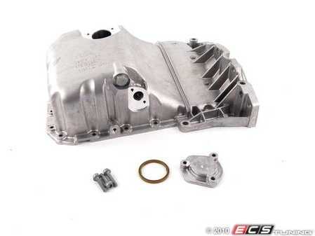 ES#2162758 - 058103598C - Oil Pan Kit - Includes oil level sensor cover with gasket and hardware - Assembled By ECS - Audi Volkswagen