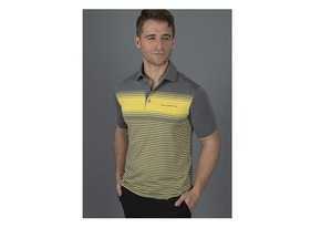 ES#3992501 - ACM0050YELXL - Sonic Polo - Mens XL - Elevate your casual edit with this heathered stripe polo - Genuine Volkswagen Audi - Audi