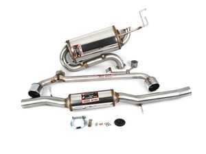 ES#3426551 - 887830 - MK4 R32 2.5" Cat-Back Exhaust System - Sound Pack - Stainless steel resonated cat-back with round, 4" polished tips - Supersprint - Volkswagen
