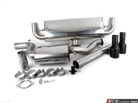 ES#3537138 - SSXVW456 - 3" Cat-Back Exhaust System - Resonated - Featuring matte black Cerakote Black GT-100 tips - Milltek Sport - Volkswagen