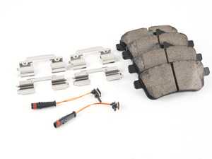 ES#3980585 - EUR1630 - Rear Premium Ceramic Brake Pad Set - Includes Shims and Brake Pad Sensors - Akebono - Mercedes Benz