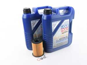 ES#3658964 - s63liquik1KT - Liqui Moly F1X S63 Oil Change Kit - Everything you'll need to do a basic oil change including Liqui Moly synthetic oil and Hengst filter - Assembled By ECS - BMW