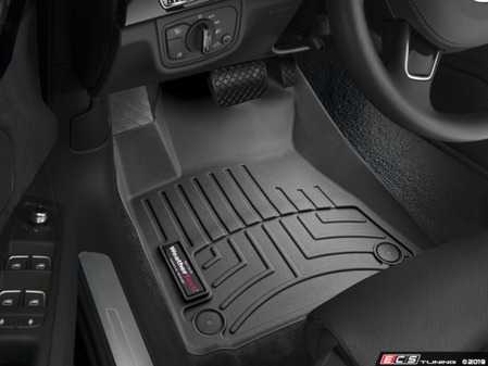 ES#2837690 - 444201 - Front FloorLiner DigitalFit - Black - Laser measured for perfect fitment and ultimate protection against moisture and debris - WeatherTech - Audi