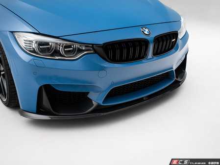 ES#4000801 - 023231tms09KT - F80 F82 Carbon Front Lip & Hardware - Add a lower valance to your M3/M4 to accentuate the body lines and enhance your lowered appearance. This base spoiler can be used by itself or with an assortment of add on attachments. - Turner Motorsport - BMW