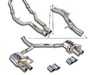 ES#4017775 - 777512KT -   Supersprint Cat-Back Exhaust System - Non-Resonated  - Stainless steel non-resonated cat-back exhaust system with quad round, polished tips - Includes secondary cat delete downpipes - Supersprint - Audi