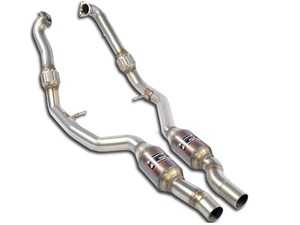 ES#3644165 - 777532 - Performance Downpipe Kit - Resonated  - T304 Stainless Steel front pipe kit includes high flow secondary catalytic converters - Supersprint - Audi