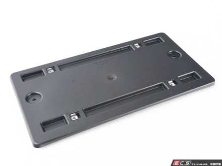 ES#2732211 - 4H0827113H9B9 - Rear License Plate Bracket - Satin Black  - Mounts to the decklid allowing mounting of license plate - Genuine Volkswagen Audi - Audi
