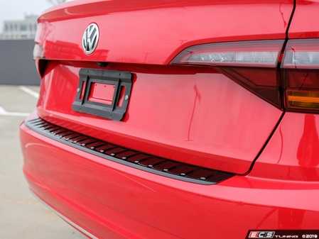 ES#3981445 - 17A061195B041 - Bumperdillo Rear Bumper Protection Plate - Gloss Black - Plastic protective strip for the top of your rear bumper cover - Genuine Volkswagen Audi - Volkswagen