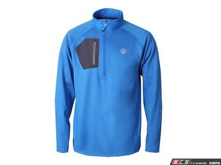 ES#3151950 - DRG002983BLUMD - Eddie Bauer Men's 1/2-Zip Fleece - Medium  - Wear it on its own or layered, the Eddie Bauer Men's 1/2-Zip Performance Fleece is ready when you are. - Genuine Volkswagen Audi - Volkswagen